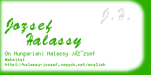 jozsef halassy business card